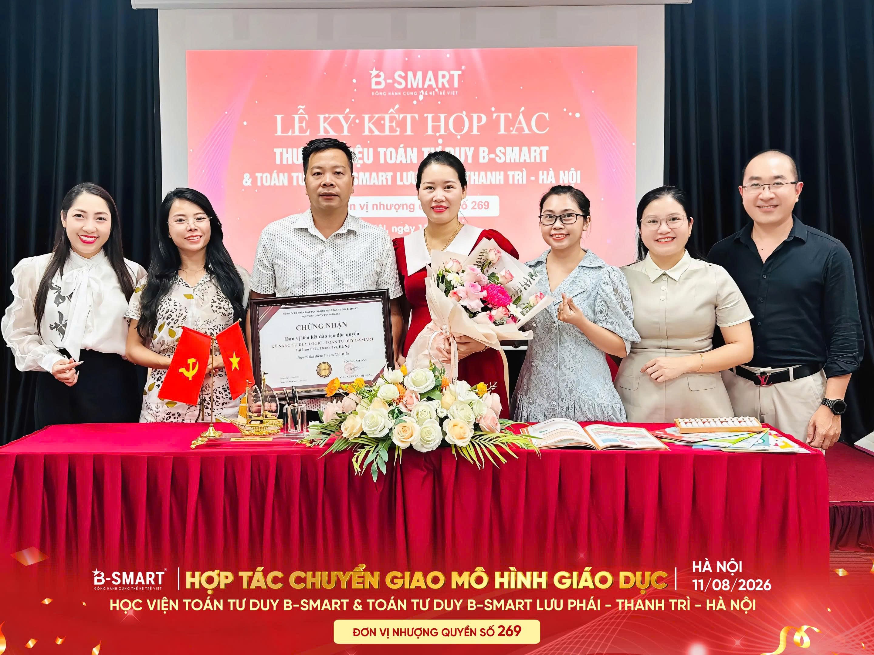 B-SMART KÝ KẾT HỢP TÁC CHUYỂN GIAO MÔ HÌNH GIÁO DỤC, CHÀO MỪNG ĐƠN VỊ NHƯỢNG QUYỀN THỨ 269