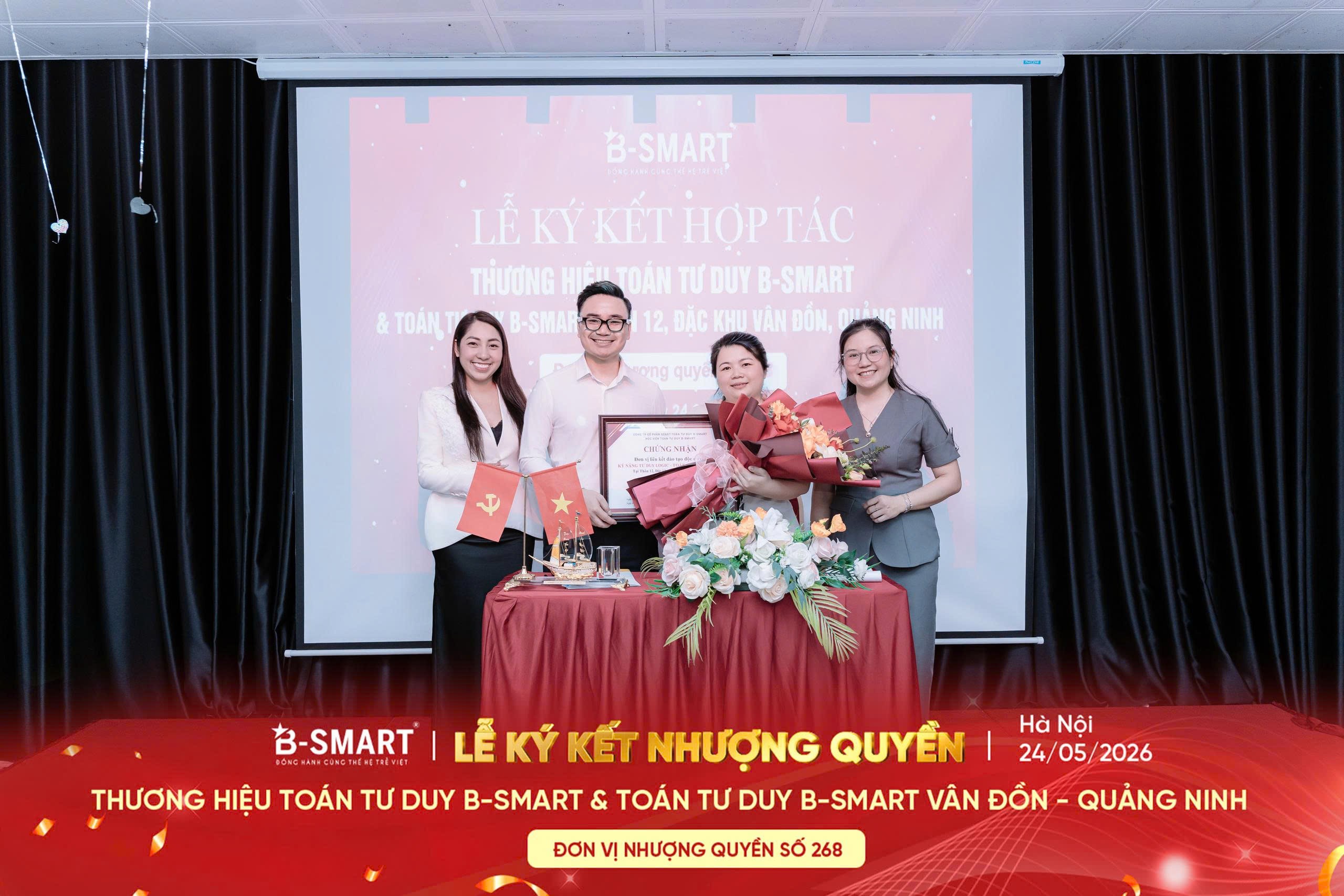 Ký Kết Nhượng Quyền Số 268 – B-SMART Vân Đồn, Quảng Ninh Và Học Viện Toán Tư Duy B-SMART